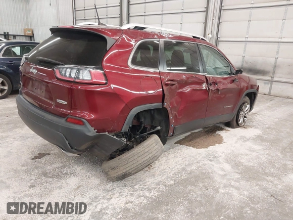 2019 Jeep Cherokee Latitude Plus with VIN 1C4PJMLX0KD185576, listed as a IAAI auction lot 40929611 with 105,546 mi miles and . Bid and sale history available at DreamBid. Image 4.