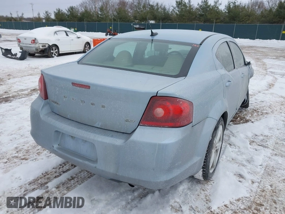 2013 Dodge Avenger SXT with VIN 1C3CDZCB9DN637114, listed as a IAAI auction lot 41613457 with 138,766 mi miles and . Bid and sale history available at carsss.com. Image 4.