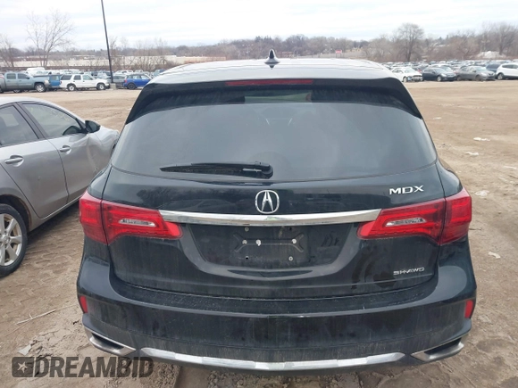 2017 Acura MDX with VIN 5FRYD4H39HB020837, listed as a IAAI auction lot 41217037 with 102,897 mi miles. Bid and sale history available at carsss.com. Image 16.
