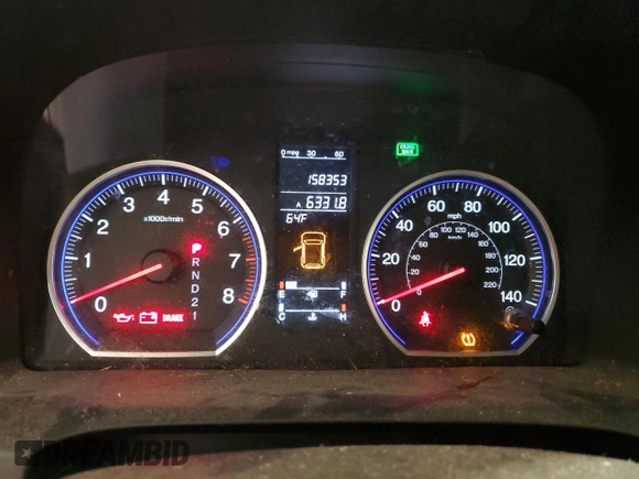 2008 Honda CR-V EX with VIN JHLRE48548C004016, listed as a Copart auction lot 53756195 with 158,353 mi miles and Non Repairable. Bid and sale history available at carsss.com. Image 9.