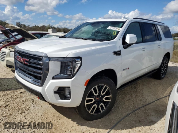 2024 GMC Yukon XL AT4 with VIN 1GKS2HKD8RR264758, listed as a Copart auction lot 77107514 with Not Provided miles and Salvage Title. Bid and sale history available at carsss.com. Image 1.