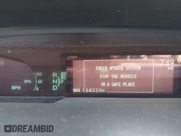 2012 Toyota Prius One with VIN JTDKN3DU3C1541390, listed as a IAAI auction lot 41492260 with 134,530 mi miles. Bid and sale history available at carsss.com. Image 7.