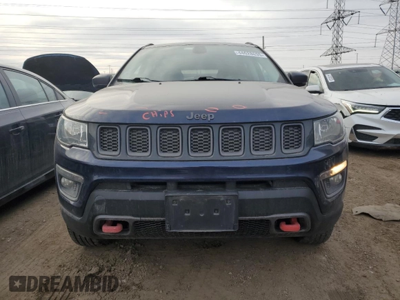 2018 Jeep Compass Trailhawk with VIN 3C4NJDDB5JT112495, listed as a Copart auction lot 44628635 with 62,882 mi miles and Salvage Title. Bid and sale history available at carsss.com. Image 5.