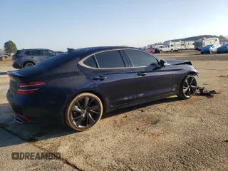 2023 Genesis G70 3.3T with VIN KMTG54TE1PU123941, listed as a Copart auction lot 48929985 with 17,220 mi miles and Salvage title. Bid and sale history available at DreamBid. Image 3.