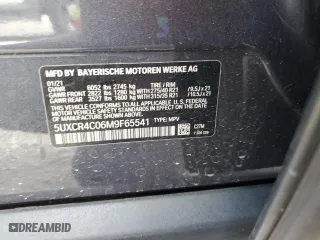 2021 BMW X5 sDrive40i with VIN 5UXCR4C06M9F65541, listed as a Copart auction lot 46525585 with 55,152 mi miles and Salvage Title. Bid and sale history available at carsss.com. Image 14.