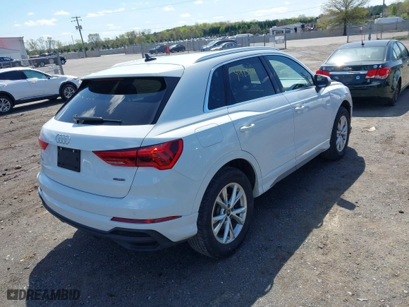 2023 Audi Q3 S line Premium with VIN WA1DECF35P1132966, listed as a IAAI auction lot 41985948 with 42,248 mi miles. Bid and sale history available at carsss.com. Image 4.