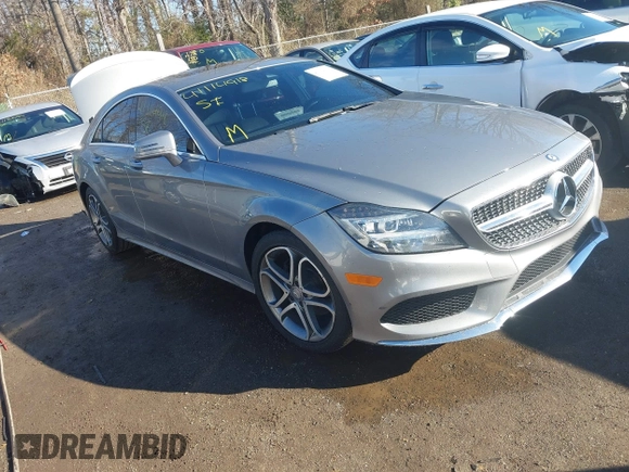 2015 Mercedes-Benz CLS 400 with VIN WDDLJ6HB2FA151384, listed as a IAAI auction lot 41114918 with 15,070 mi miles and . Bid and sale history available at DreamBid. Image 1.