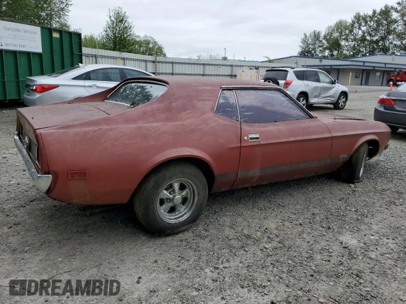 1971 Ford Mustang z VIN 1F01L171292, wystawiony jako Copart lot #64082595 z przebiegiem 8 812 mil mil oraz Czysty tytuł • Clean title. Historia ofert i sprzedaży dostępna na DreamBid. Obrazek 3.