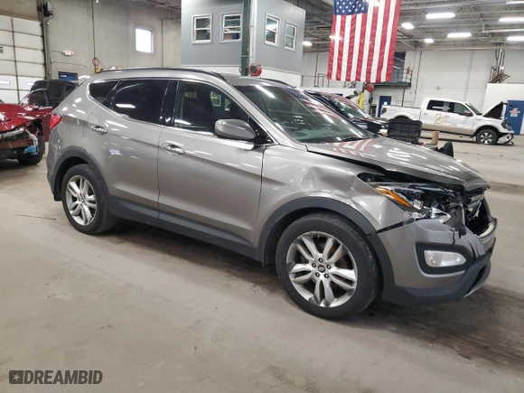 2013 Hyundai Santa Fe 2.0T Sport with VIN 5XYZUDLA8DG025249, listed as a Copart auction lot 51279575 with 270,431 mi miles and Salvage Title. Bid and sale history available at carsss.com. Image 4.