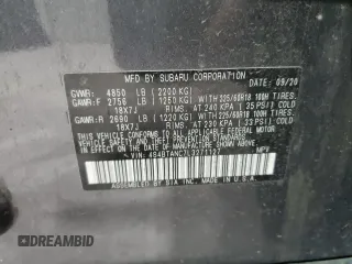 2020 Subaru Outback Limited with VIN 4S4BTANC7L3271127, listed as a Copart auction lot 60646755 with 108,519 mi miles and Clean title. Bid and sale history available at DreamBid. Image 12.