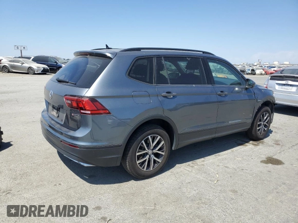 2021 Volkswagen Tiguan S with VIN 3VV0B7AX8MM010519, listed as a Copart auction lot 59809805 with 53,595 mi miles and Salvage title. Bid and sale history available at DreamBid. Image 3.