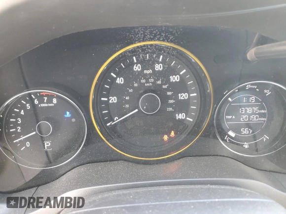 2017 Honda HR-V EX with VIN 3CZRU5H55HM715187, listed as a Copart auction lot 47923585 with 137,875 mi miles and Salvage Title. Bid and sale history available at carsss.com. Image 9.