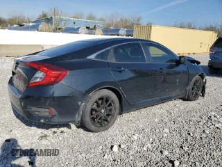 2017 Honda Civic LX with VIN 19XFC2F50HE025046, listed as a Copart auction lot 54244525 with 220,145 mi miles and Salvage Title. Bid and sale history available at DreamBid. Image 3.