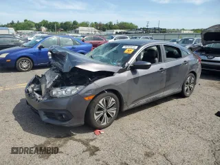 2018 Honda Civic EX-L z VIN JHMFC1F71JX041241, wystawiony jako Copart lot #56389975 z przebiegiem Nie podano mil oraz Szkoda całkowita • Salvage title. Historia ofert i sprzedaży dostępna na DreamBid. Obrazek 1.