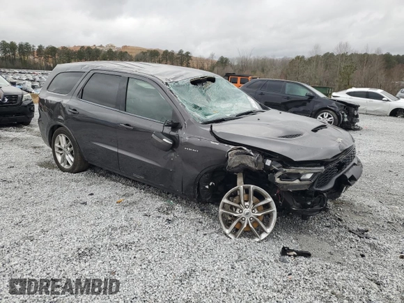 2021 Dodge Durango R/T with VIN 1C4SDHCTXMC659774, listed as a Copart auction lot 47827105 with 90,837 mi miles and Salvage Title. Bid and sale history available at DreamBid. Image 4.