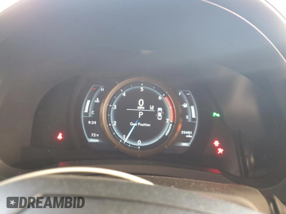 2019 Lexus IS with VIN JTHBA1D24K5092998, listed as a Copart auction lot 49423655 with 39,481 mi miles and Salvage Title. Bid and sale history available at carsss.com. Image 9.