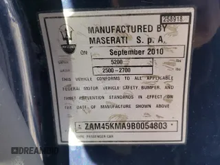 2011 Maserati GranTurismo Convertible with VIN ZAM45KMA9B0054803, listed as a Copart auction lot 48870465 with 77,136 mi miles and Salvage Title. Bid and sale history available at carsss.com. Image 13.