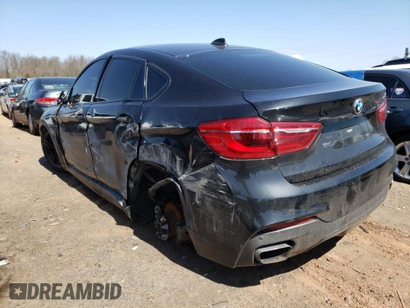 2017 BMW X6 xDrive35i with VIN 5UXKU2C55H0N85250, listed as a Copart auction lot 47074423 with 0 mi miles. Bid and sale history available at carsss.com. Image 2.