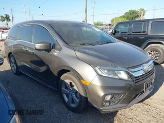 2018 Honda Odyssey EX-L z VIN 5FNRL6H73JB004159, wystawiony jako IAAI lot #42016587 z przebiegiem Nie podano mil oraz . Historia ofert i sprzedaży dostępna na DreamBid. Obrazek 1.