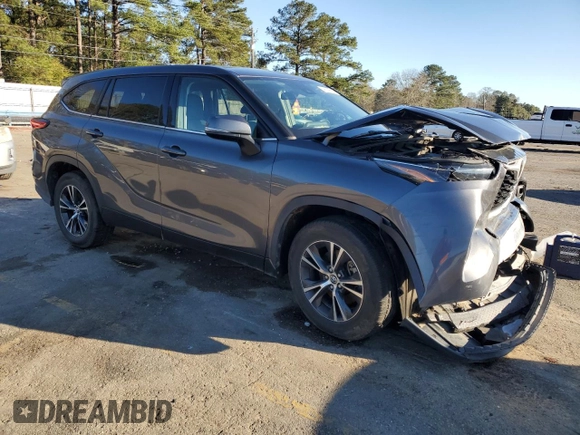 2021 Toyota Highlander L with VIN 5TDZZRAH0MS038093, listed as a Copart auction lot 46149845 with 79,664 mi miles and Salvage title. Bid and sale history available at DreamBid. Image 4.