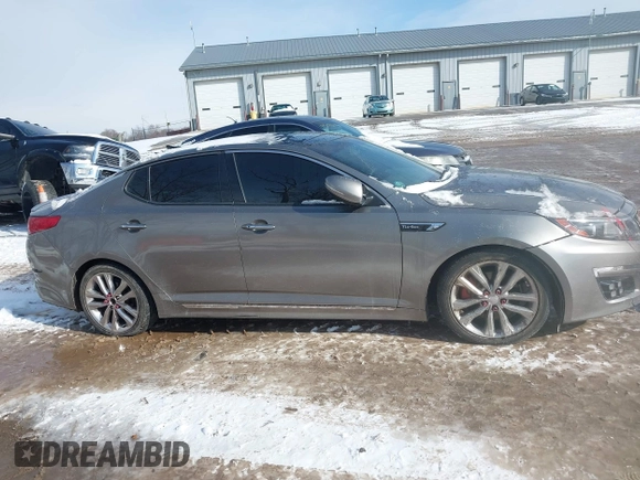 2015 Kia Optima SX Turbo with VIN 5XXGR4A63FG449274, listed as a IAAI auction lot 41600422 with 158,133 mi miles. Bid and sale history available at carsss.com. Image 13.