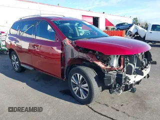 2018 Nissan Pathfinder SV with VIN 5N1DR2MN5JC626504, listed as a IAAI auction lot 41206405 with 128,863 mi miles. Bid and sale history available at carsss.com. Image 1.