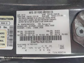 2016 Ford Fusion S with VIN 3FA6P0G78GR102204, listed as a IAAI auction lot 41622658 with 95,930 mi miles. Bid and sale history available at carsss.com. Image 9.