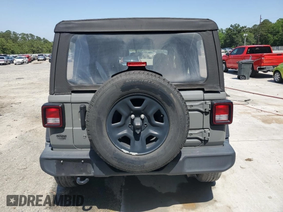 2021 Jeep Wrangler Unlimited Sport S with VIN 1C4HJXDG1MW730308, listed as a Copart auction lot 56921685 with 28,391 mi miles and Salvage title. Bid and sale history available at DreamBid. Image 6.