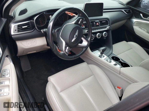 2019 Genesis G70 2.0T Advanced with VIN KMTG64LAXKU020441, listed as a Copart auction lot 75075854 with 49,106 mi miles and Non Repairable. Bid and sale history available at carsss.com. Image 8.