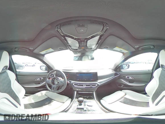 2023 BMW M3 Competition xDrive with VIN WBS43AY00PFN57168, listed as a Copart auction lot 50732415 with 28,453 mi miles and Salvage title. Bid and sale history available at DreamBid. Image 15.