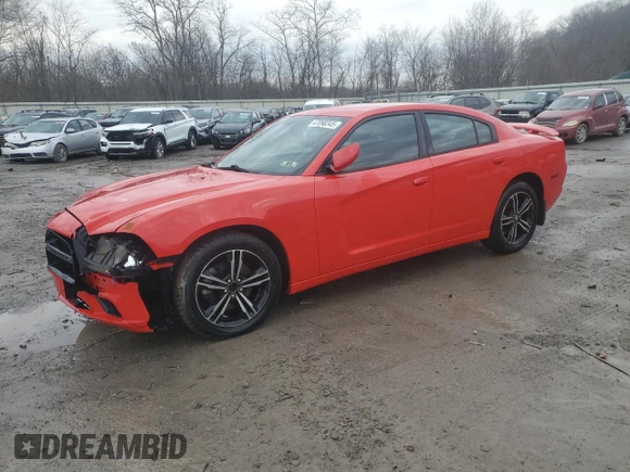 2014 Dodge Charger SXT with VIN 2C3CDXJG2EH123022, listed as a Copart auction lot 47090345 with 203,518 mi miles and Salvage Title. Bid and sale history available at carsss.com. Image 1.