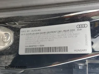 2016 Audi A3 Premium with VIN WAUB8GFF9G1113064, listed as a Copart auction lot 54596825 with Not Provided miles and Salvage Title. Bid and sale history available at DreamBid. Image 12.