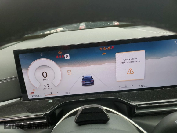 2025 Genesis GV80 Standard with VIN KMUHFESB3SU248524, listed as a Copart auction lot 47854975 with 6,309 mi miles and Non Repairable. Bid and sale history available at DreamBid. Image 9.