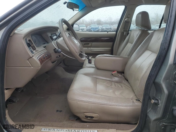 2004 Mercury Grand Marquis GS with VIN 2MEFM74W34X649223, listed as a Copart auction lot 51854155 with 124,398 mi miles and Salvage Title. Bid and sale history available at carsss.com. Image 7.