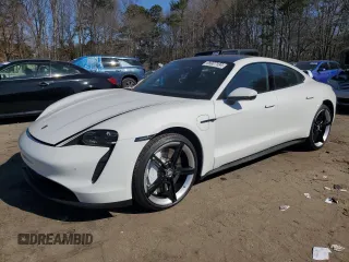 2020 Porsche Taycan 4S with VIN WP0AB2Y18LSA53662, listed as a Copart auction lot 86907134 with 12,145 mi miles and Salvage title. Bid and sale history available at DreamBid. Image 1.
