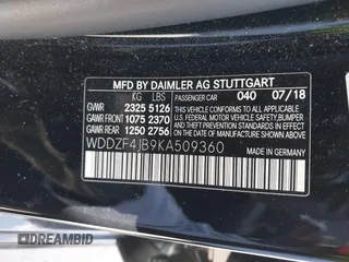 2019 Mercedes-Benz E 300 z VIN WDDZF4JB9KA509360, wystawiony jako IAAI lot #41846674 z przebiegiem 202 663 mil mil oraz . Historia ofert i sprzedaży dostępna na DreamBid. Obrazek 9.