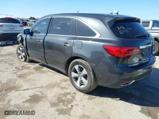 2016 Acura MDX with VIN 5FRYD4H24GB021643, listed as a IAAI auction lot 41704780 with 87,954 mi miles. Bid and sale history available at carsss.com. Image 3.
