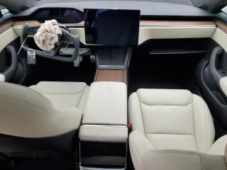 2024 Tesla Model S with VIN 5YJSA1E54RF542748, listed as a Copart auction lot 55210615 with Not provided miles and Salvage title. Bid and sale history available at DreamBid. Image 8.
