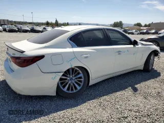 2020 Infiniti Q50 Luxe with VIN JN1EV7AP5LM206958, listed as a Copart auction lot 47239285 with 23,283 mi miles and Salvage title. Bid and sale history available at DreamBid. Image 3.