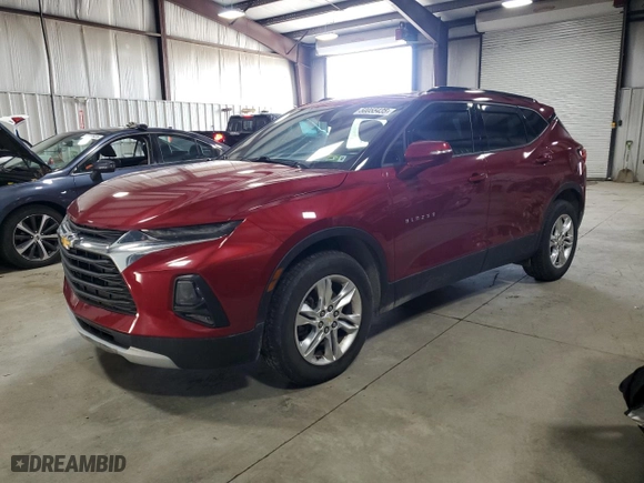 2020 Chevrolet Blazer LT with VIN 3GNKBHRS8LS561251, listed as a Copart auction lot 50055435 with 65,111 mi miles and Salvage Title. Bid and sale history available at carsss.com. Image 1.