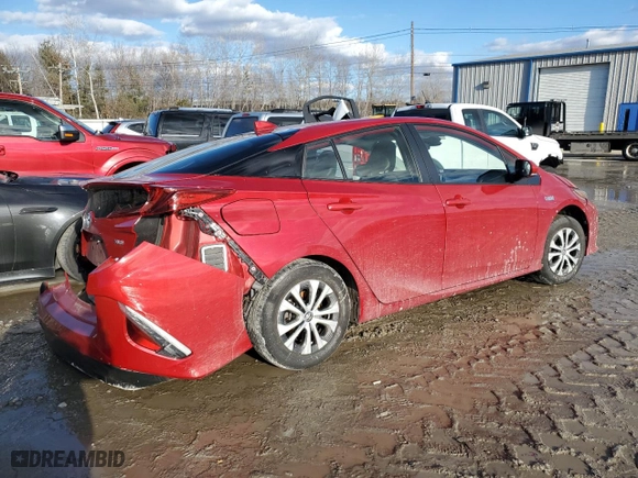 2022 Toyota Prius Prime LE with VIN JTDKAMFP0N3224568, listed as a Copart auction lot 45746755 with 0 mi miles and Salvage Title. Bid and sale history available at carsss.com. Image 3.