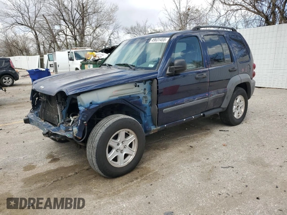 2006 Jeep Liberty Sport with VIN 1J4GL48K66W102244, listed as a Copart auction lot 49631455 with 159,999 mi miles and Salvage Title. Bid and sale history available at carsss.com. Image 1.