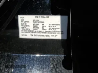 2021 Tesla Model Y Performance with VIN 5YJYGDEF9MF240125, listed as a Copart auction lot 88495425 with 45,829 mi miles and Salvage Title. Bid and sale history available at DreamBid. Image 12.