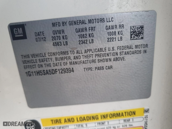 2013 Chevrolet Malibu LTZ with VIN 1G11H5SA5DF129394, listed as a Copart auction lot 51552605 with 136,982 mi miles and Salvage Title. Bid and sale history available at carsss.com. Image 15.
