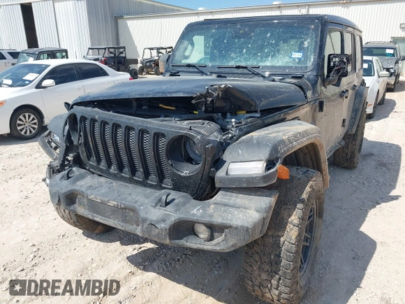 2022 Jeep Wrangler Unlimited Sport with VIN 1C4HJXDG7NW120432, listed as a IAAI auction lot 40498948 with 11,235 mi miles and . Bid and sale history available at DreamBid. Image 6.