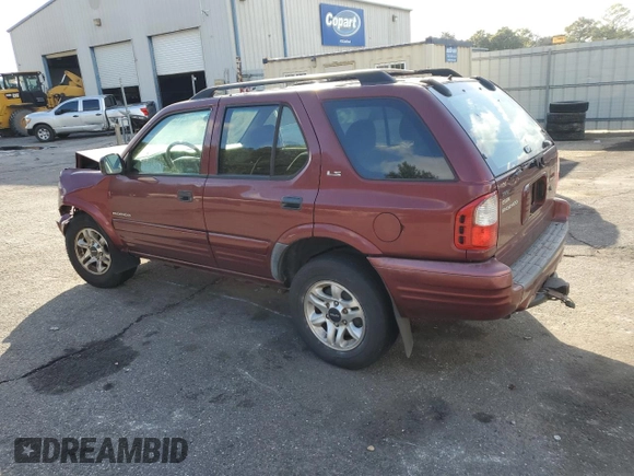 2002 Isuzu Rodeo S with VIN 4S2CK58W324325318, listed as a Copart auction lot 78851294 with 166,323 mi miles and Salvage Title. Bid and sale history available at DreamBid. Image 2.