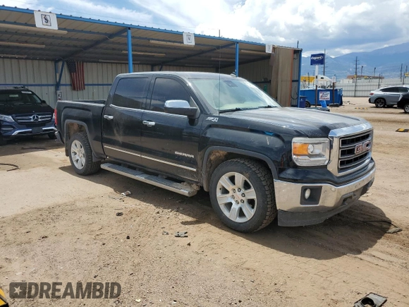 2014 GMC Sierra 1500 SLT with VIN 3GTU2VEC6EG373784, listed as a Copart auction lot 63450945 with 195,401 mi miles and Salvage title. Bid and sale history available at DreamBid. Image 4.