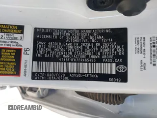 2015 Toyota Camry XLE with VIN 4T4BF1FK7FR465495, listed as a IAAI auction lot 41684622 with 126,543 mi miles and . Bid and sale history available at carsss.com. Image 8.