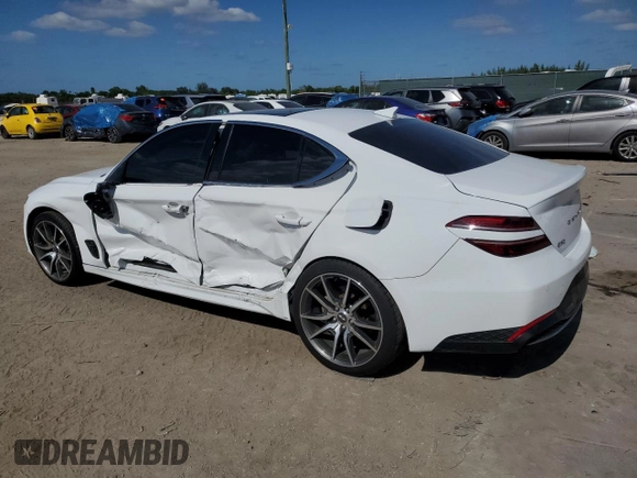2022 Genesis G70 2.0T с VIN KMTG34TA2NU096216, выставлен на аукционе Copart как лот 80650984 с пробегом 63 147 миль миль и На запчасти • Non repairable. История ставок и продаж доступна на DreamBid. Изображение 2.