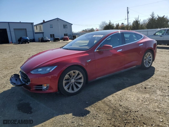 2016 Tesla Model S 90D with VIN 5YJSA1E25GF131801, listed as a Copart auction lot 50092915 with 109,318 mi miles and Salvage Title. Bid and sale history available at carsss.com. Image 1.